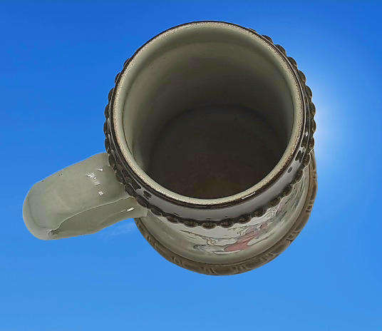 Vintage Original King Brand Beer Stein Austria Handmade And Hand painted