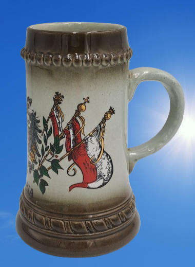 Vintage Original King Brand Beer Stein Austria Handmade And Hand painted