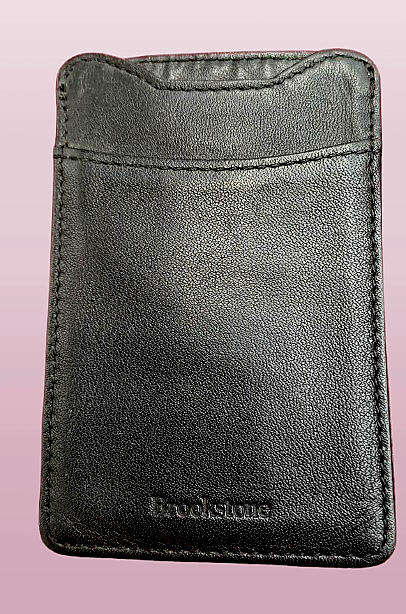 Brookstone leather Card/ID Holder with Clip   10,5cm x 7cm