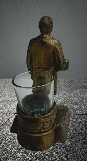 1950s Vintage Advertising Bronzed Metal SCHMIDT'S Beer & Ale Bartender Statue