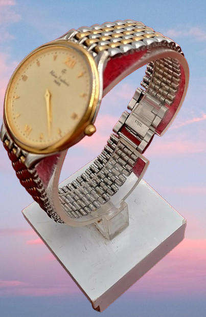 Pre-Owned Alain Frederic A-348 Paris- Gold Tone Quartz Watch -Working -Unisex