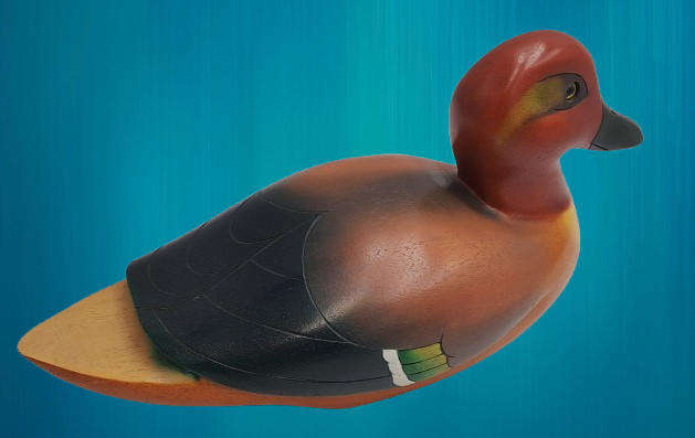 Knysna Feathers Gallery -Limited Edition No 1308 of 2000 GREENWINGED TEAL Hand Crafted and Painted