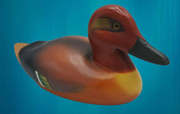 Knysna Feathers Gallery -Limited Edition No 1308 of 2000 GREENWINGED TEAL Hand Crafted and Painted