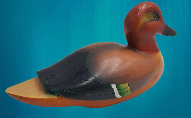 Knysna Feathers Gallery -Limited Edition No 1308 of 2000 GREENWINGED TEAL Hand Crafted and Painted