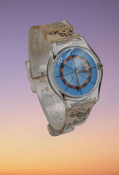 Pre-Owned 1999 Macau Quartz watch -dice hand - Working