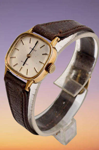 Vintage Gold Plated Swiss Ladies Tissot Stylist watch -working