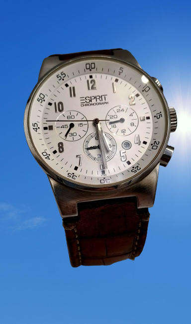 Pre-Owned Esprit Equalizer Chrono Quartz White Dial Mens Watch