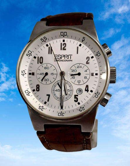 Pre-Owned Esprit Equalizer Chrono Quartz White Dial Mens Watch