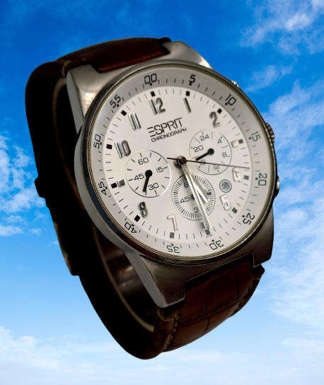 Pre-Owned Esprit Equalizer Chrono Quartz White Dial Mens Watch