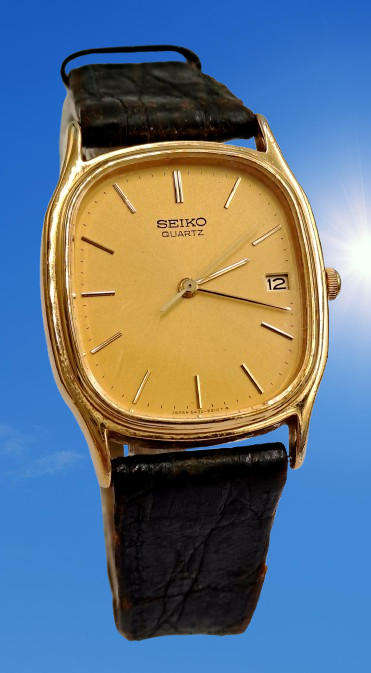 Pre-Owned Gold Tone Seiko Quartz watch -Working