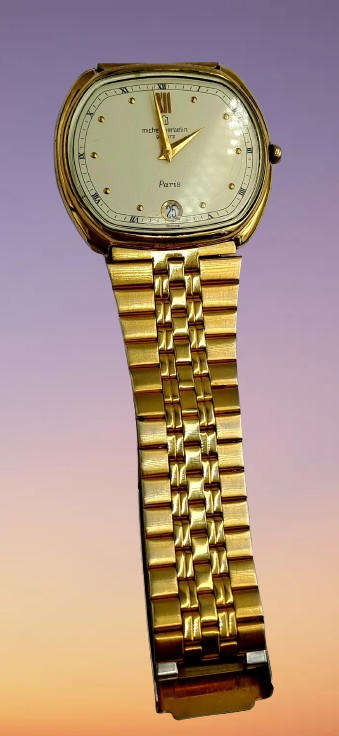Pre-Owned Gold Tone Michel Herbelin Paris Mens Quartz watch -Working-Swiss Movement