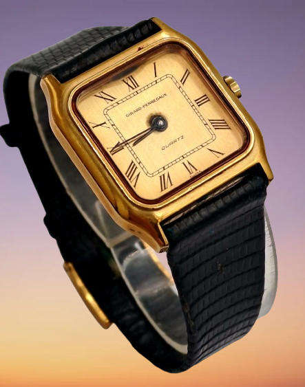 Vintage Swiss Made Gold Plated Girard Perregaux Quartz watch 4086 -MOVEMENT FAULTY