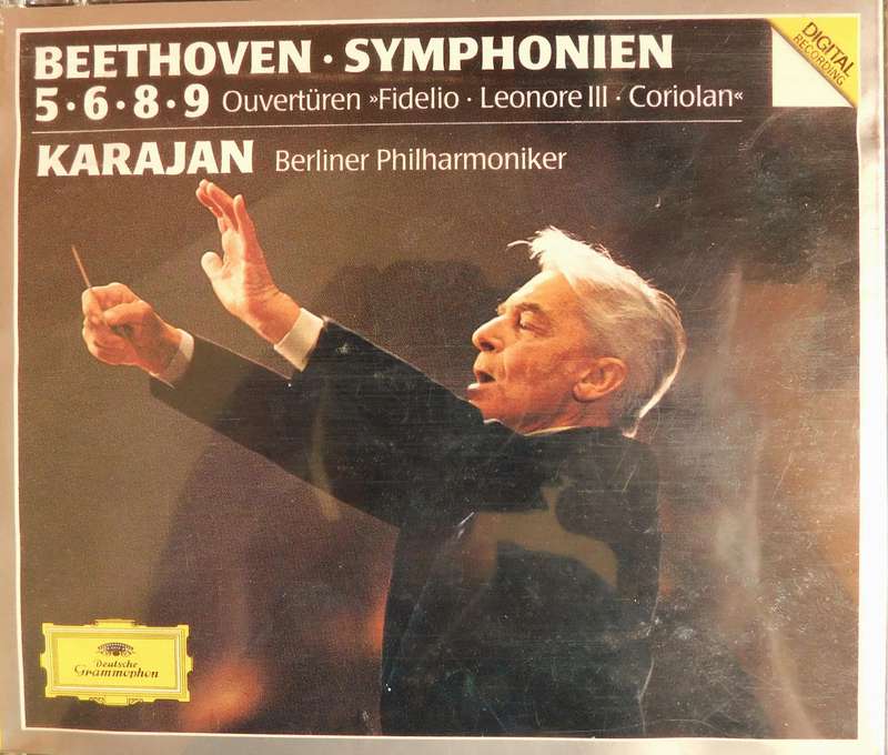 BEETHOVEN NINE SYMPHONES - Conducted by Herber Von Karajan (9th Symphony is missing) [CD]