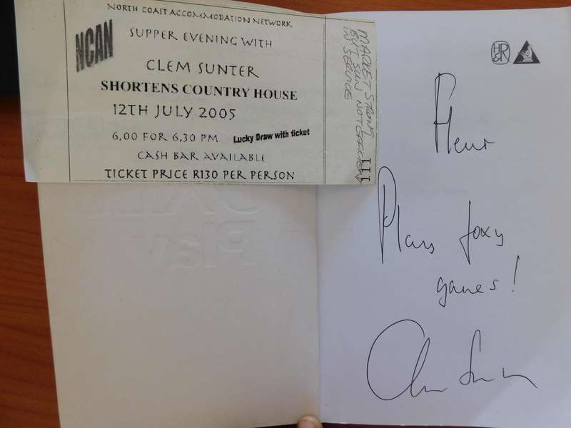 CLEM SUNTERS - Games Foxes Play (Autographed) [Book]