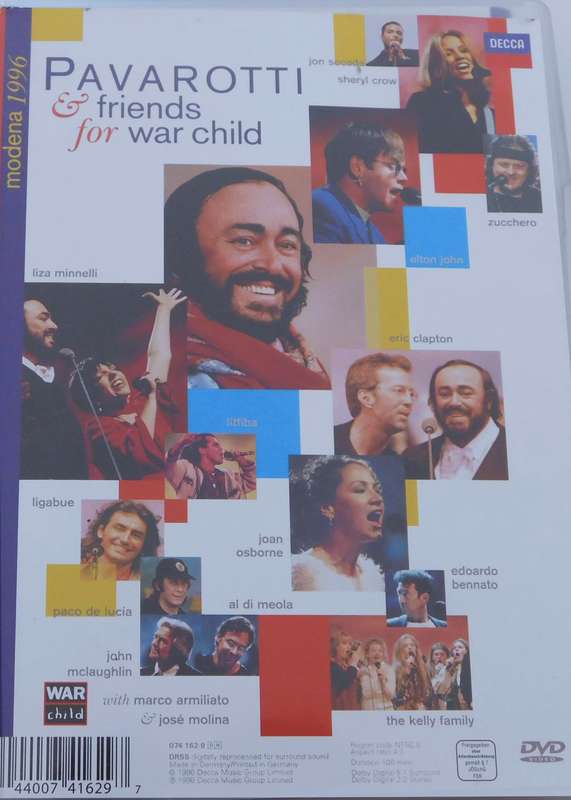 PAVAROTTI & FRIENDS  -  #1 For War Child / #2 Children of Bosnia (2 Concerts -DVD)