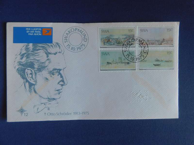STAMPS SWA. - 1975. Otto Schroder Painter FDC No 12