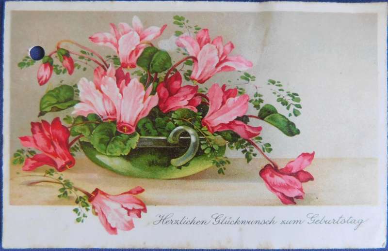 POSTCARD - From Stockholm to Gernmany, War Postmark and 15pf German Reich Stamp.