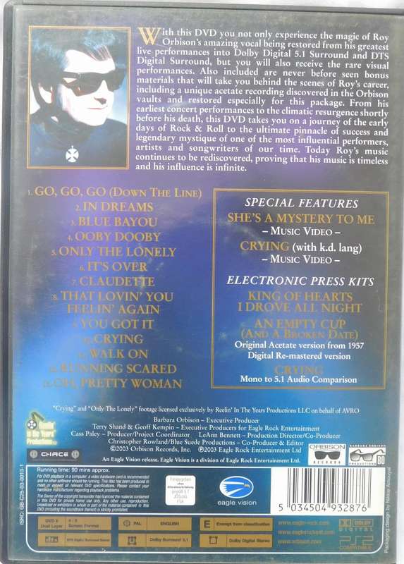 ROY ORBISON-Greatest Hits ft. Bruce Springsteen & others [DVD]