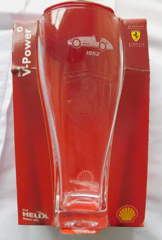 FERRARI SHELL DRINKING GLASS - 1952 COLLECTIBLE