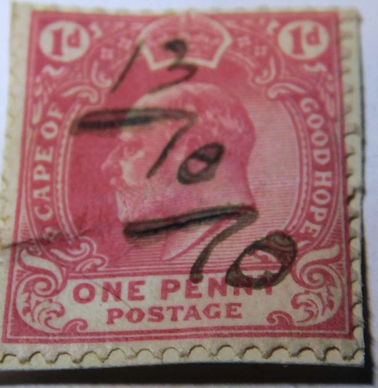STAMPS - COGH - kE VII One Penny Red Used (mounted)