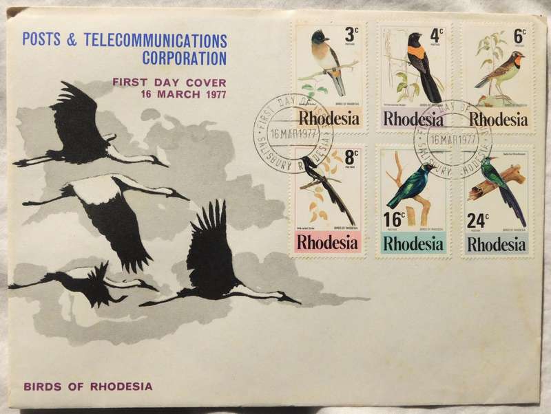 STAMPS RHODESIA -FDC Birds of Rhodesia -1977 #2