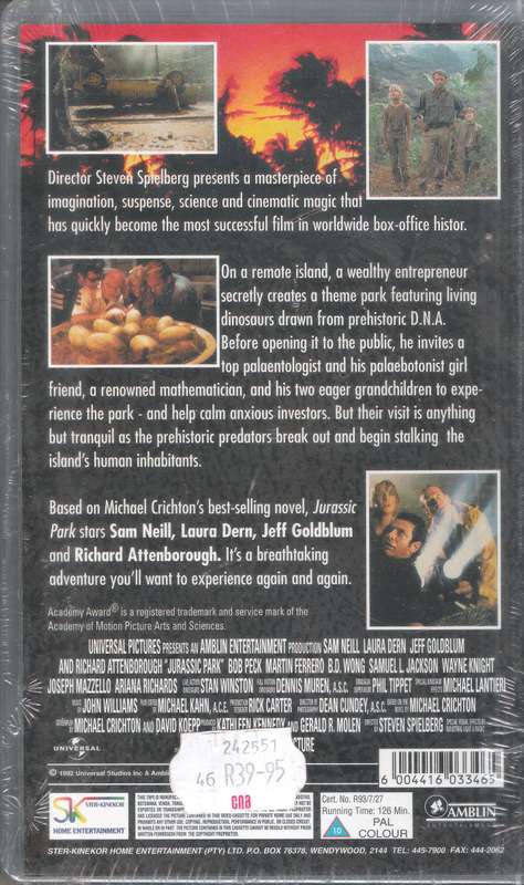 Jurassic Park (1993) [VHS]