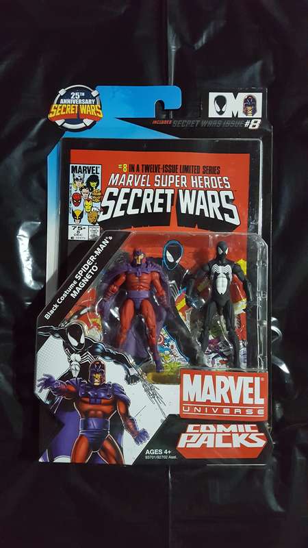 Marvel Universe - Comic Packs - Secret Wars #8 Black Costume Spider-Man & Magneto (2009) [Hasbro]
