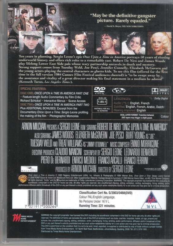 Once Upon a Time in America (Two - Disc Special Edition) (1984) [DVD]