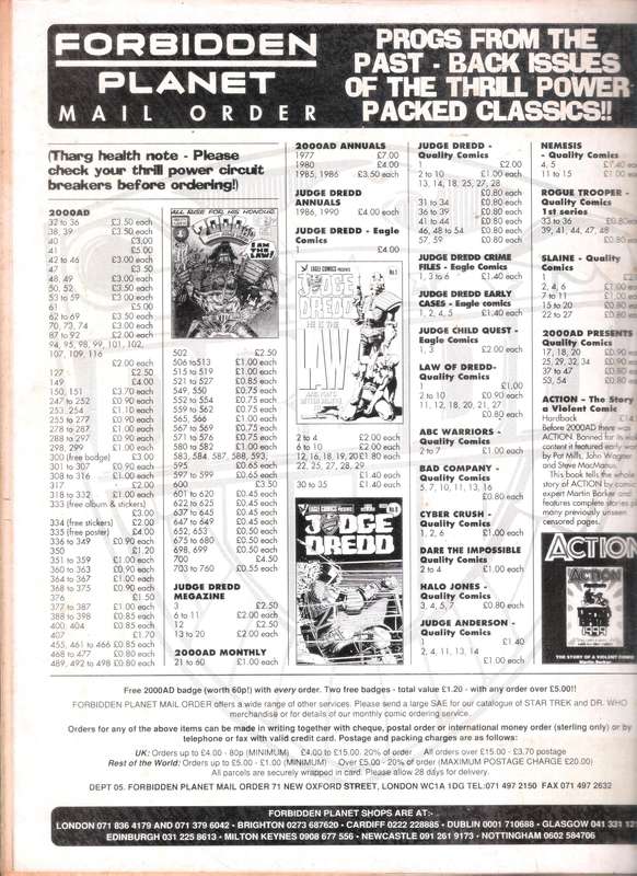 2000AD Featuring Judge Dredd (Prog # 791) [11 Jul 92]