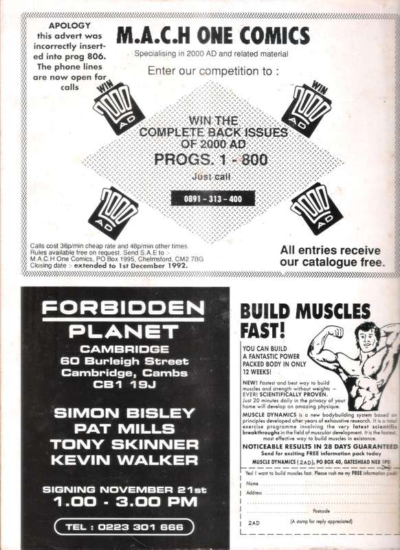 2000AD Featuring Judge Dredd (Prog # 811) [28 Nov 92]