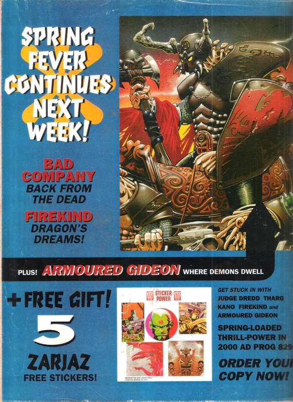 2000AD Featuring Judge Dredd (Prog # 828) [27 Mar 93]