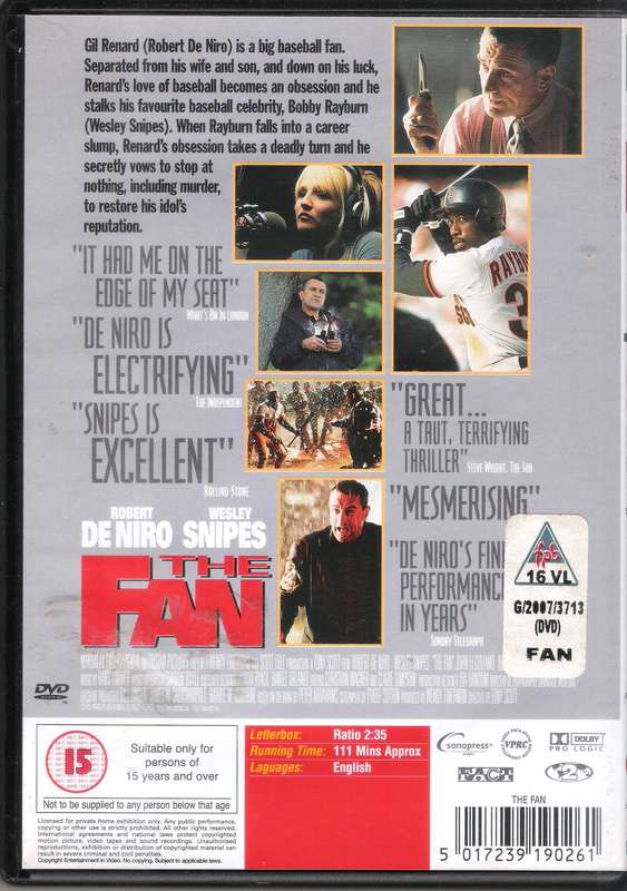 The Fan (1996) [DVD]