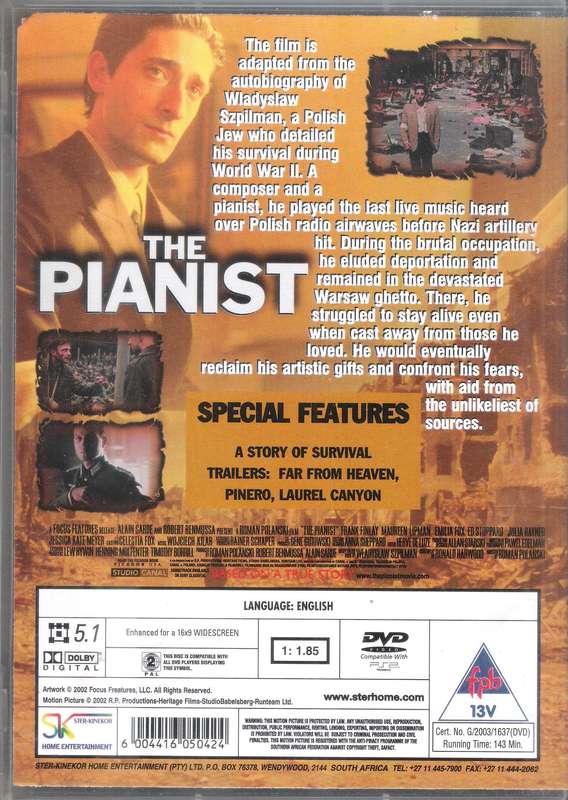 The Pianist (2002) [DVD]