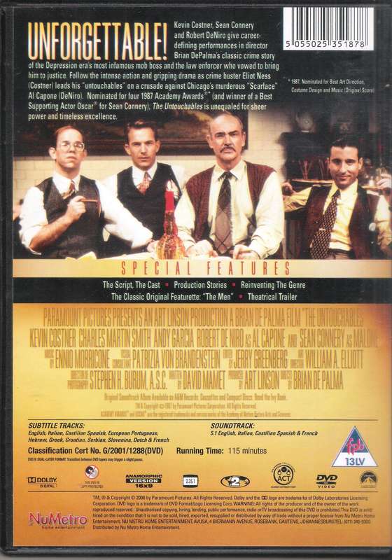 The Untouchables - Special Collector's Edition (1987) [DVD]