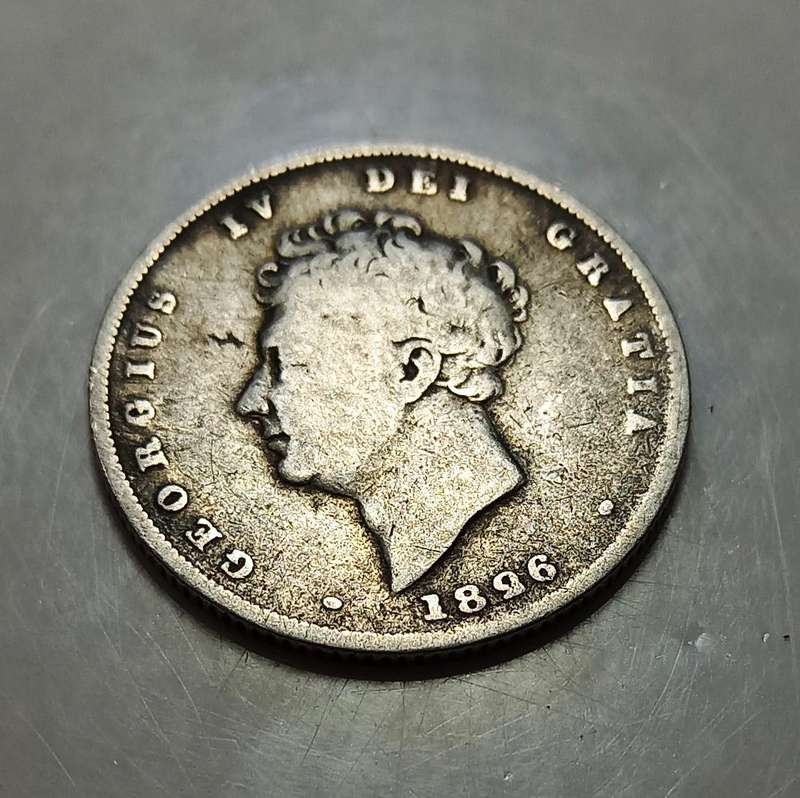 1826 UK 1 Shilling, Silver, "26 club"