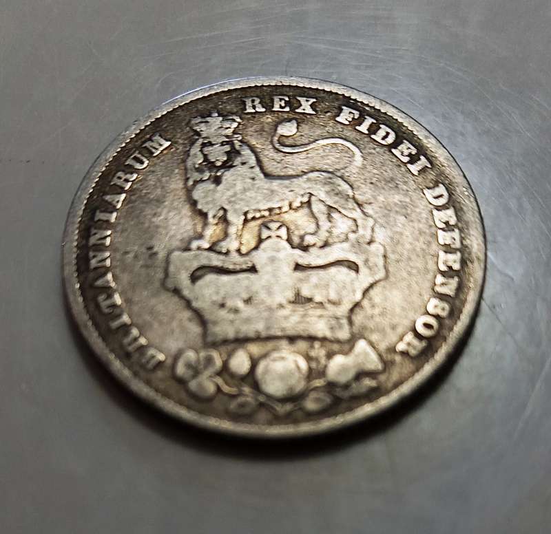 1826 UK 1 Shilling, Silver