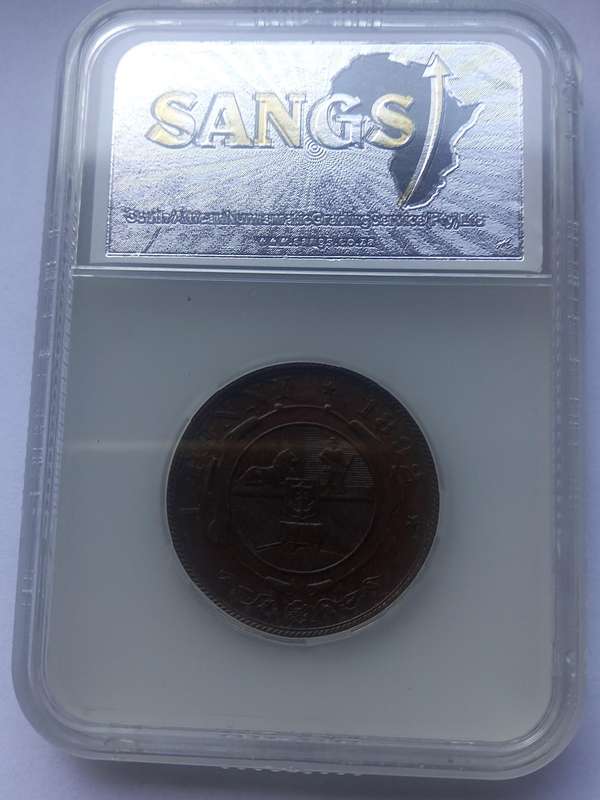 1892 ZAR Penny - SANGS VF Detail. Polished