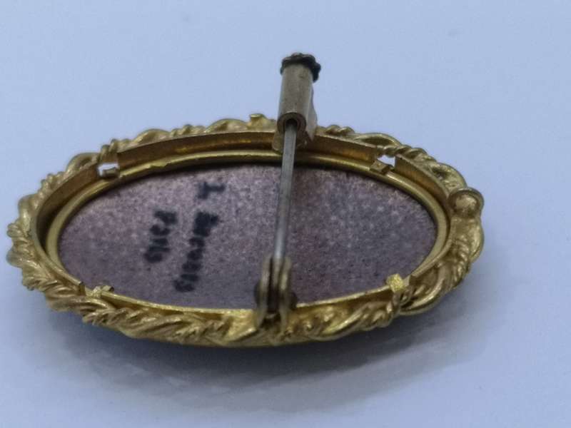 Special find! Antique French brooch, Enamel and Glass flowers - Paris J Brevers