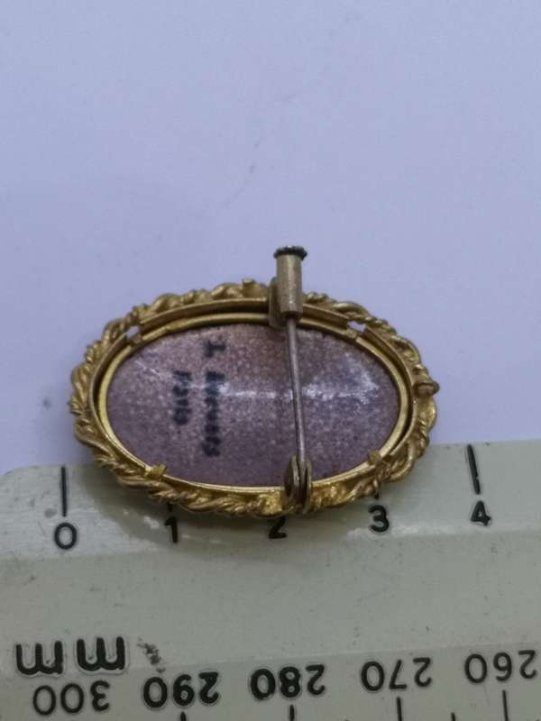 Special find! Antique French brooch, Enamel and Glass flowers - Paris J Brevers
