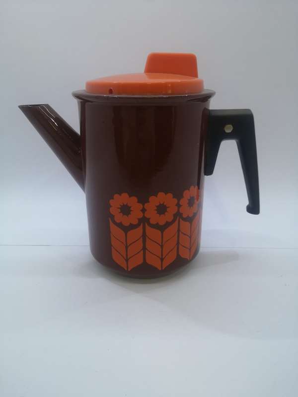 Retro enamel coffee pot