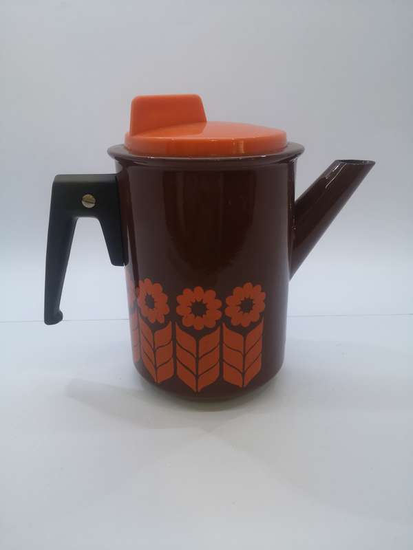 Retro enamel coffee pot