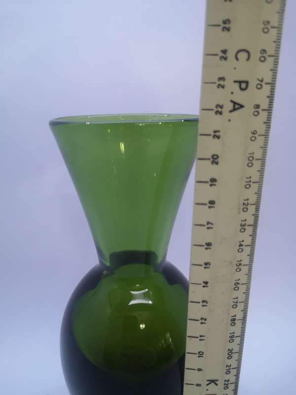 Heavy glass vase
