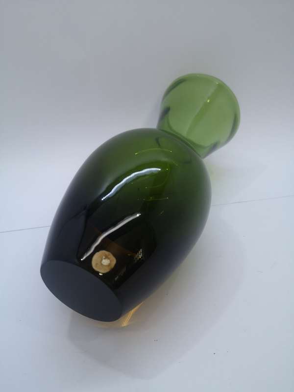Heavy glass vase