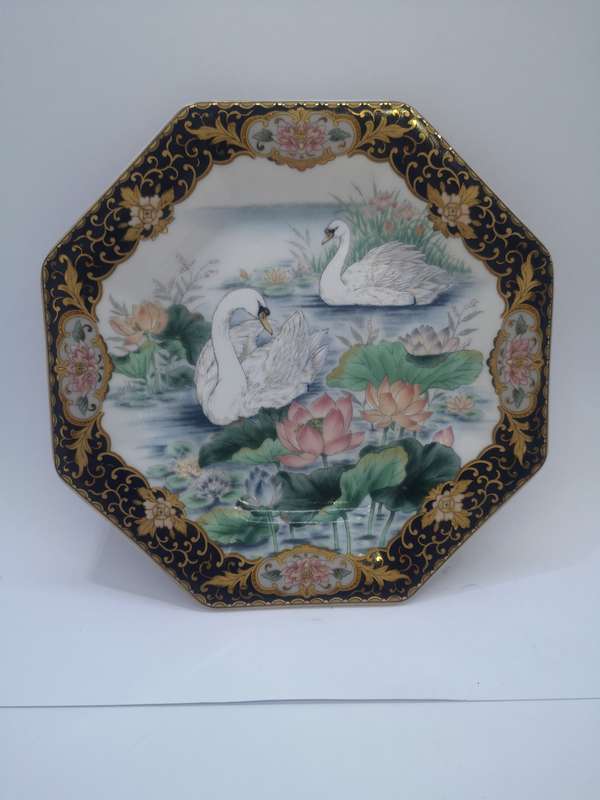 Imari  Japanese swan plate