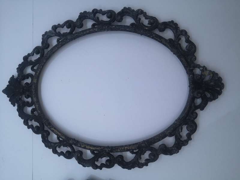 Brass frames painted black - no glass or backing