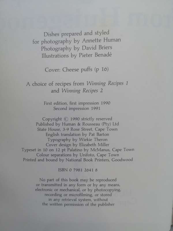 Huisgenoot Anette Human - The best of winning recipes