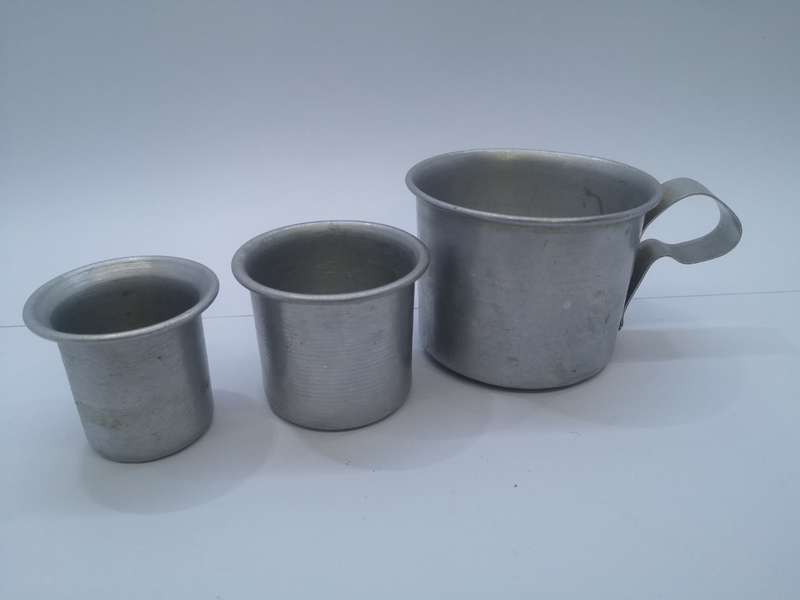 Aluminium measurement cups