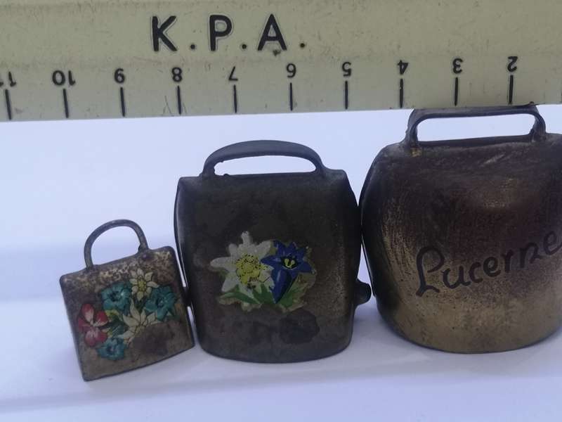 Set of 3 cow bells - small