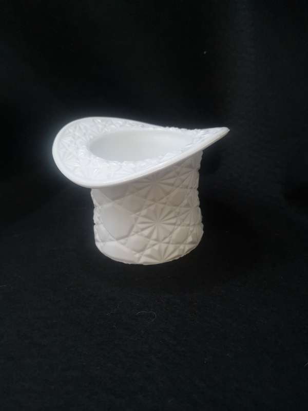 Small Milk glass Top Hat vase