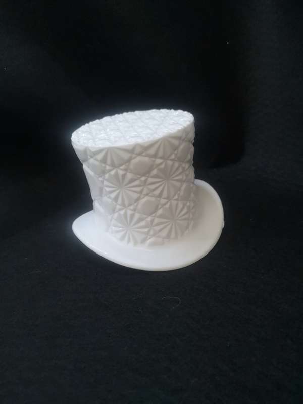 Small Milk glass Top Hat vase